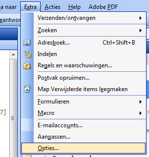 Outlook - Extra - Opties